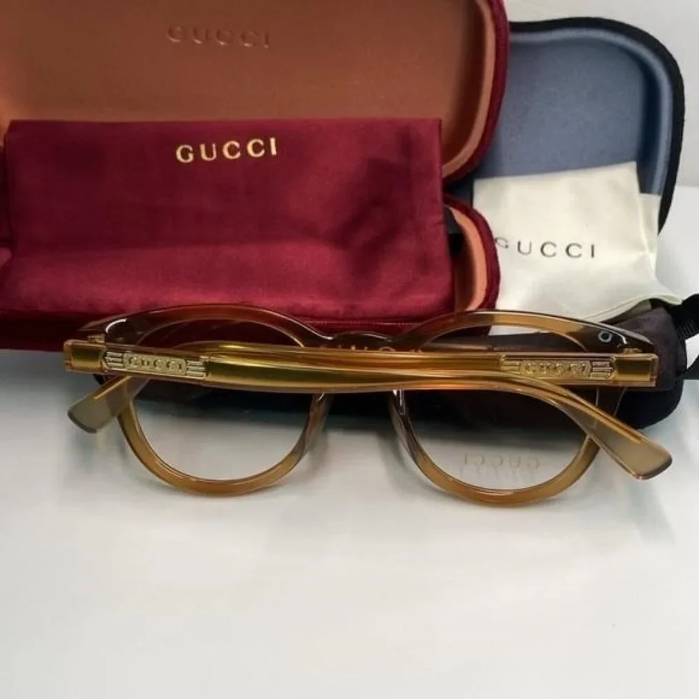 💯- New Authentic Gucci™ - GG0937O 003 Orange Transparent Eyeglasses